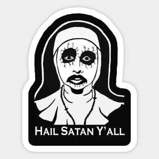 Oslo Black Hail Satan Y'all Sticker